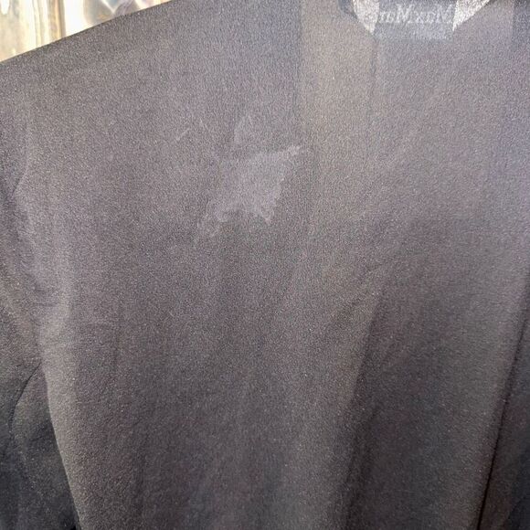 Max Mara Black Crepe Front Tie Detail Crop Moto Jacket - Picture 7 of 7